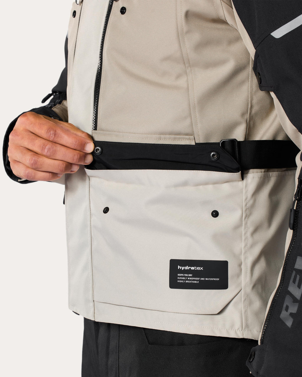 Jacket Outback 5 H2O | Black-Neon Yellow - Detail