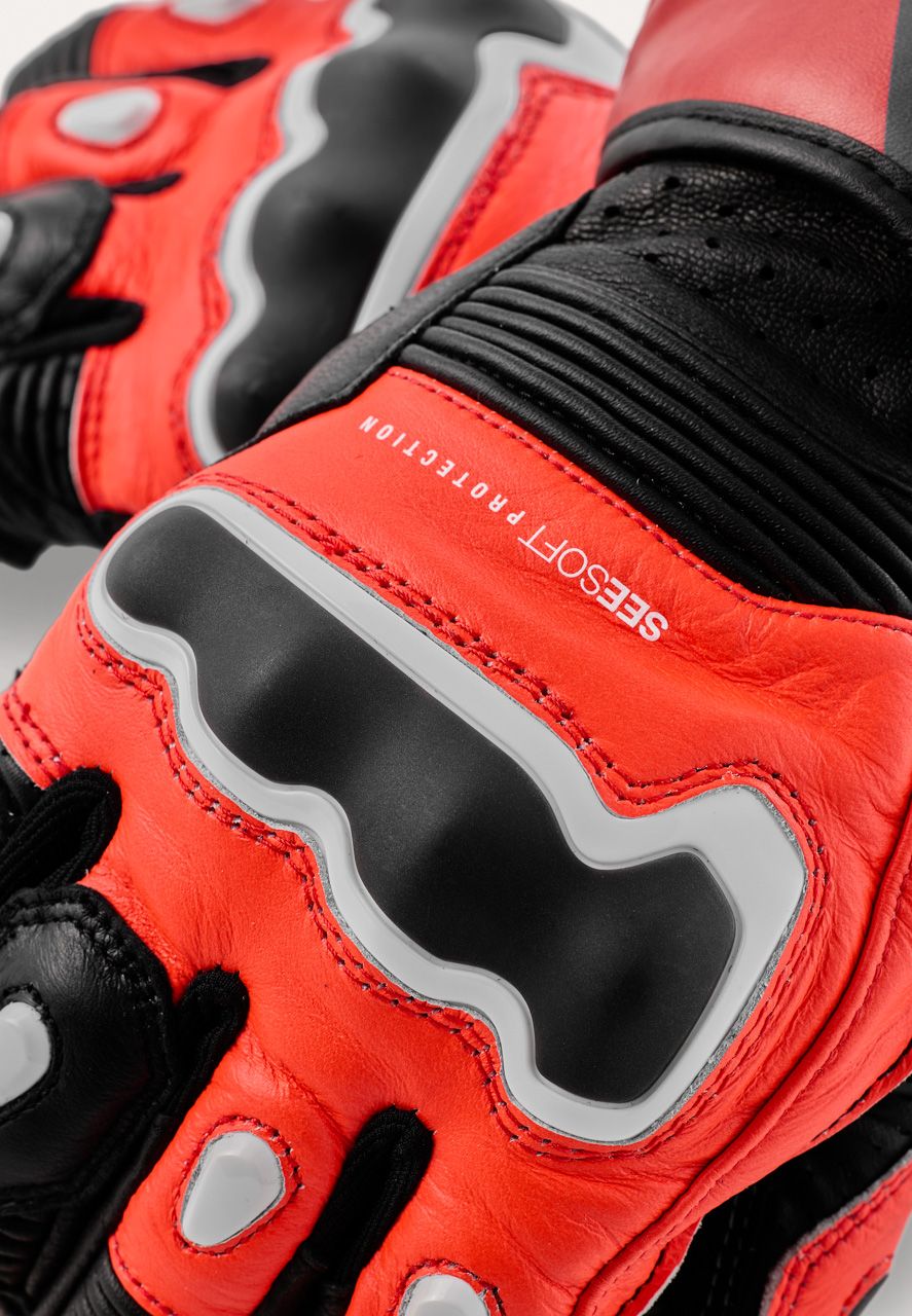 Gloves Quantum 3 | Neon Red-Blue - Detail