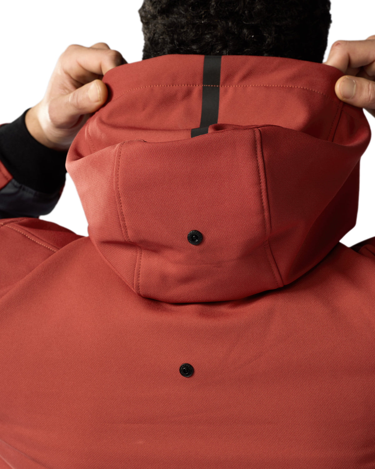 Hoodie Parabolica 2 | Burgundy Red-Grey - Detail