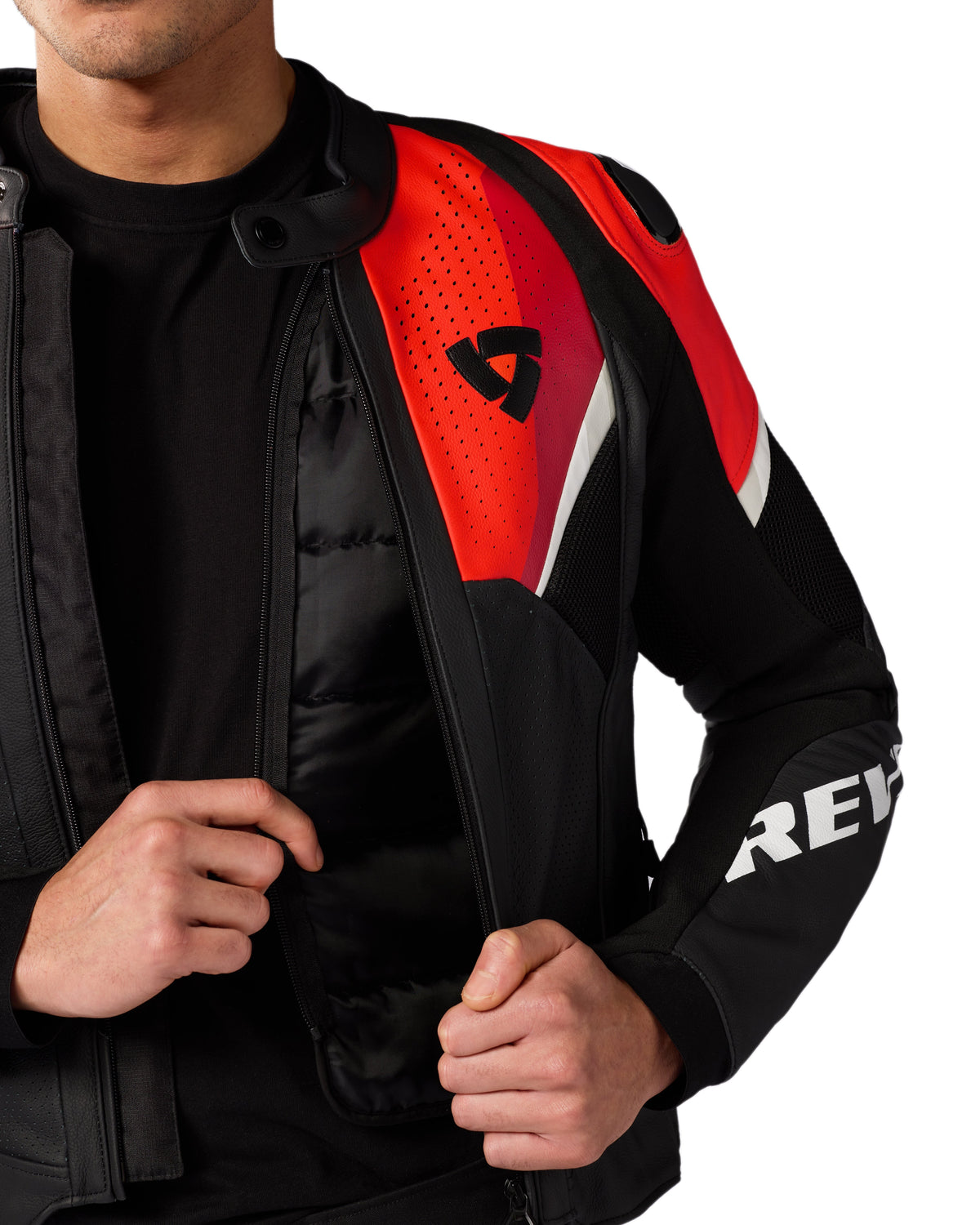 Jacket Automate | Black-Neon Red - Detail