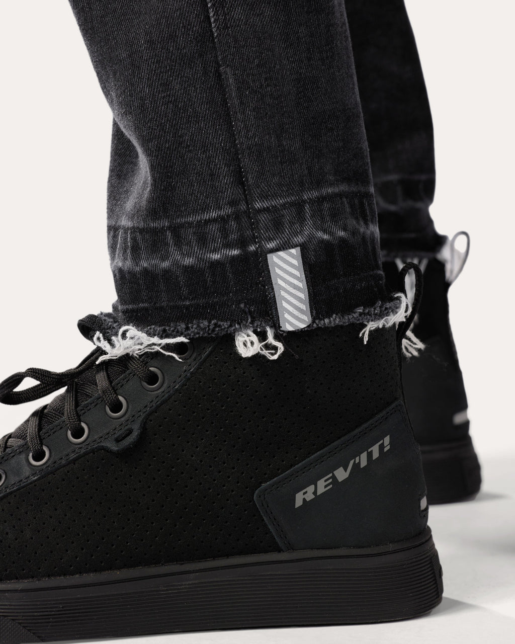 Jeans Moto 2 Slim Ladies | Dark Black Stone - Detail