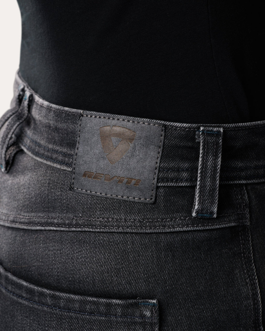 Jeans Moto 2 Slim Ladies | Dark Black Stone - Detail