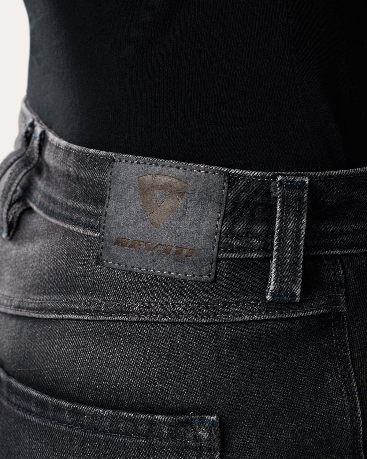 Jeans Moto 2 Slim Ladies | Dark Black Stone - Detail