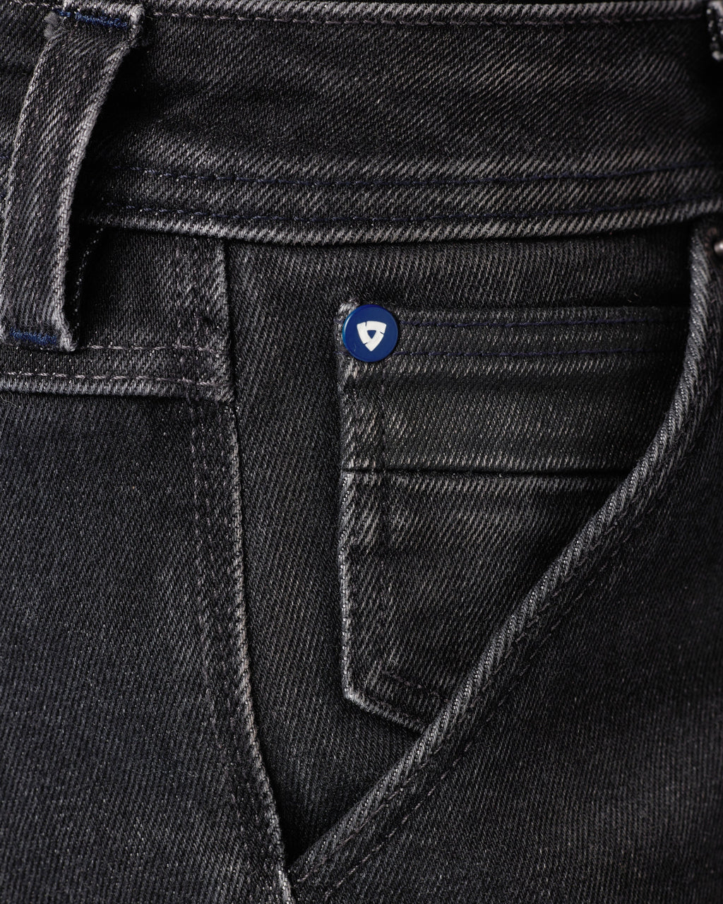 Jeans Moto 2 Slim Ladies | Dark Black Stone - Detail