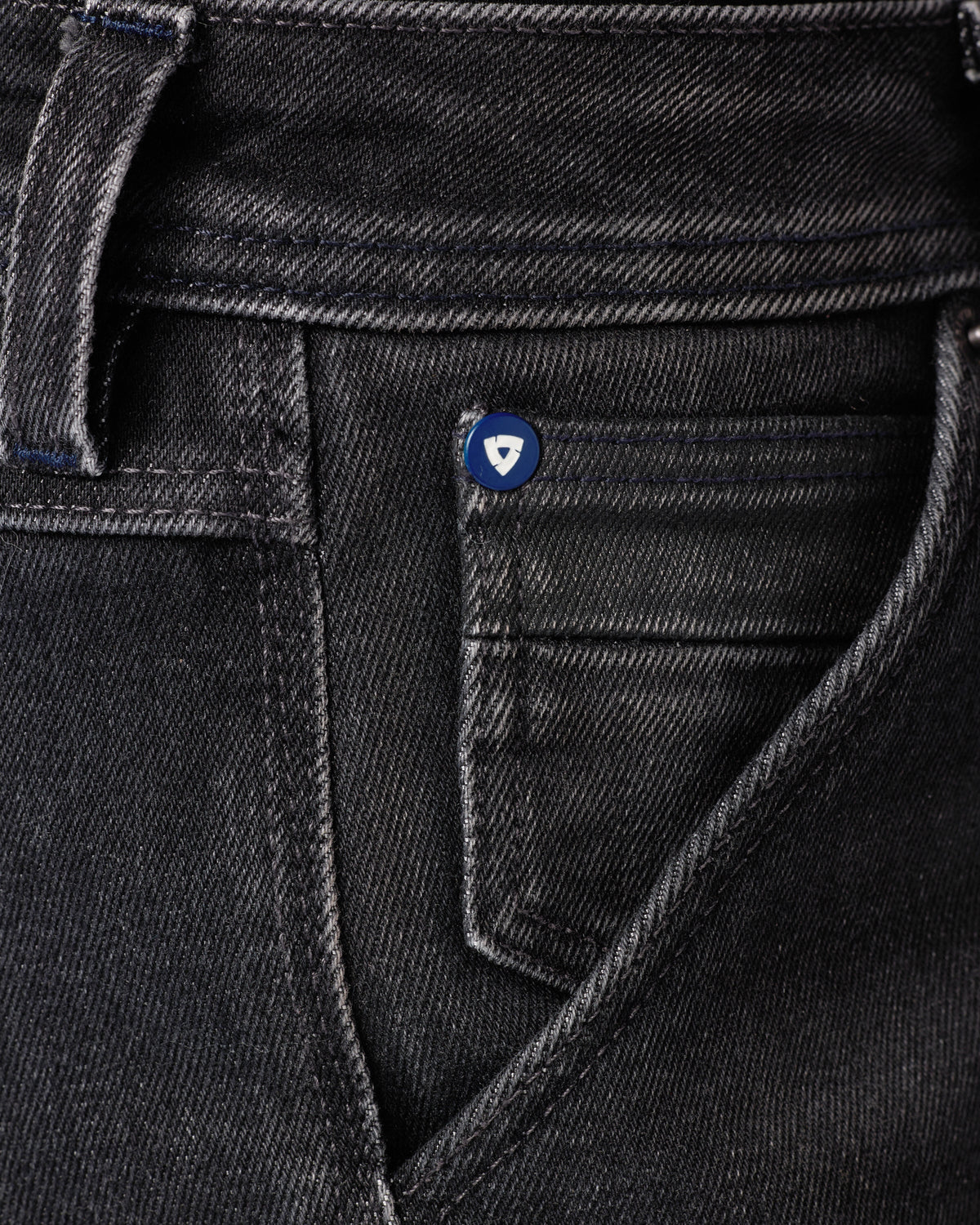 Jeans Moto 2 Slim Ladies | Dark Black Stone - Detail