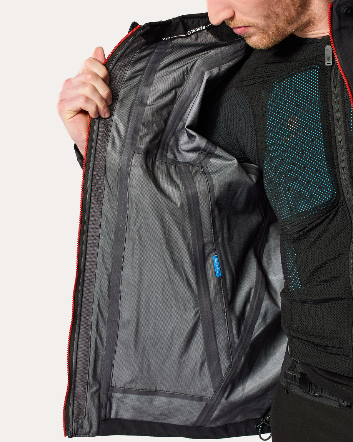 Jacket Vision H2O | Black-Red - Detail