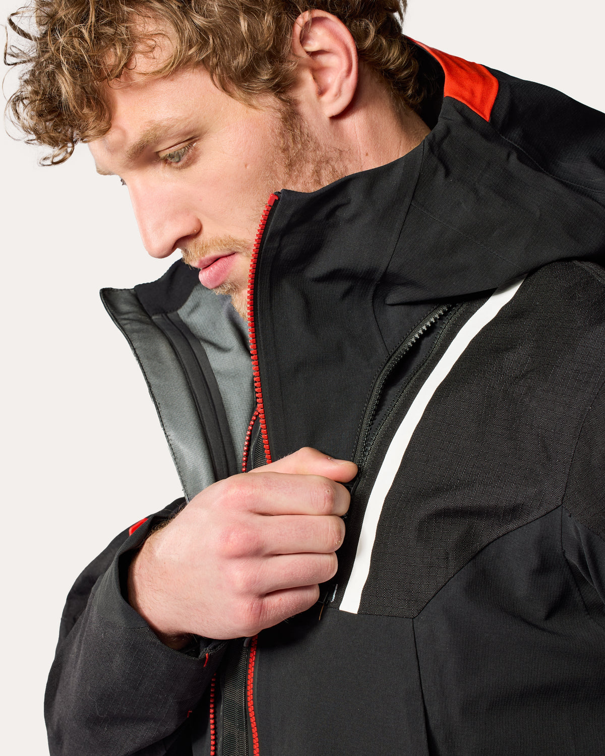 Jacket Vision H2O | Black-Red - Detail