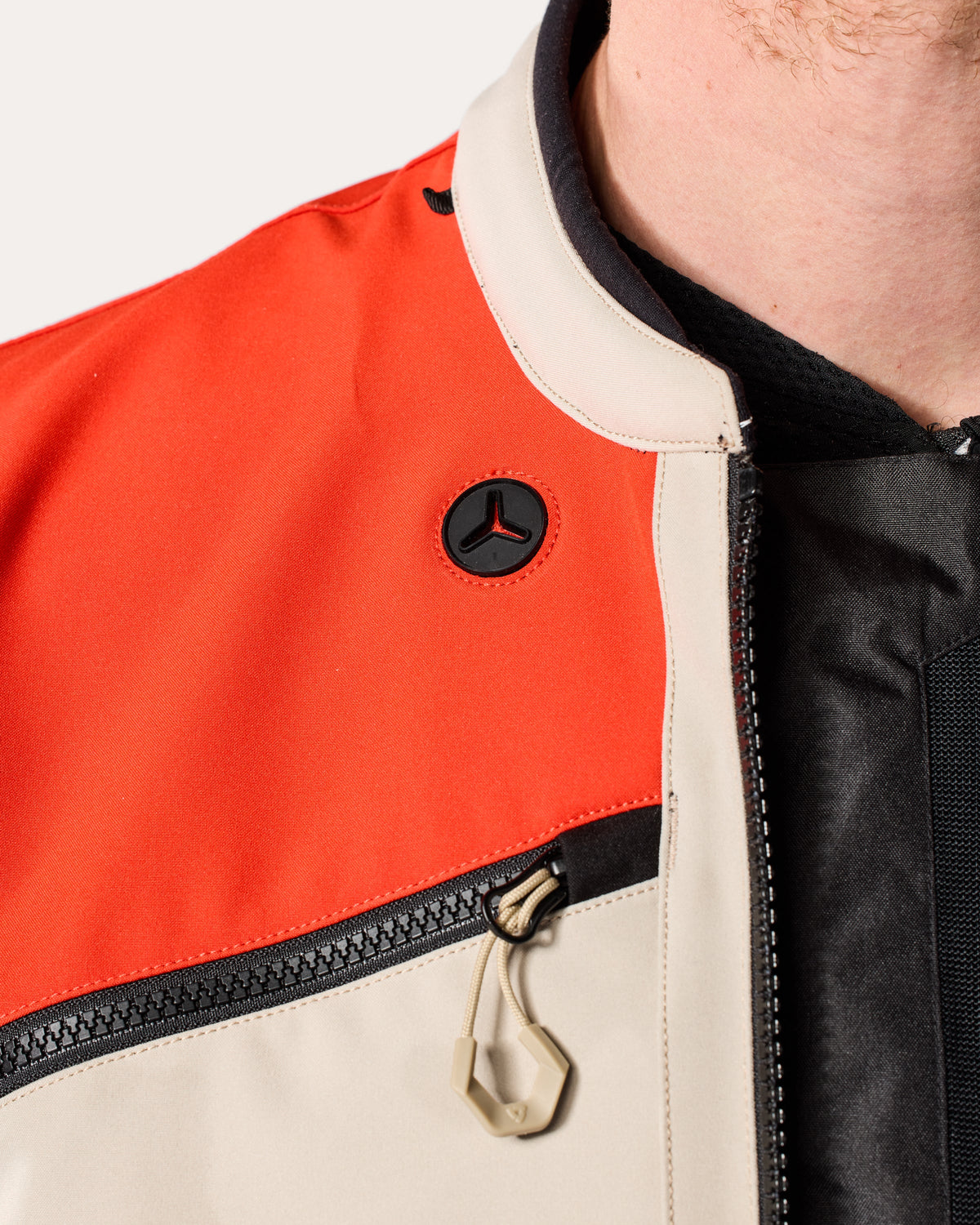 Jacket Morocco | Sand-Red - Detail