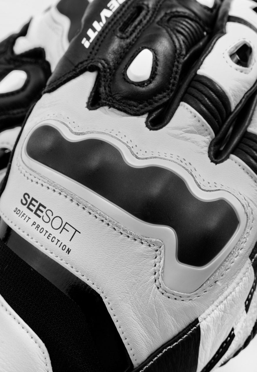 Gloves  Jerez 4 | White-Black - Detail