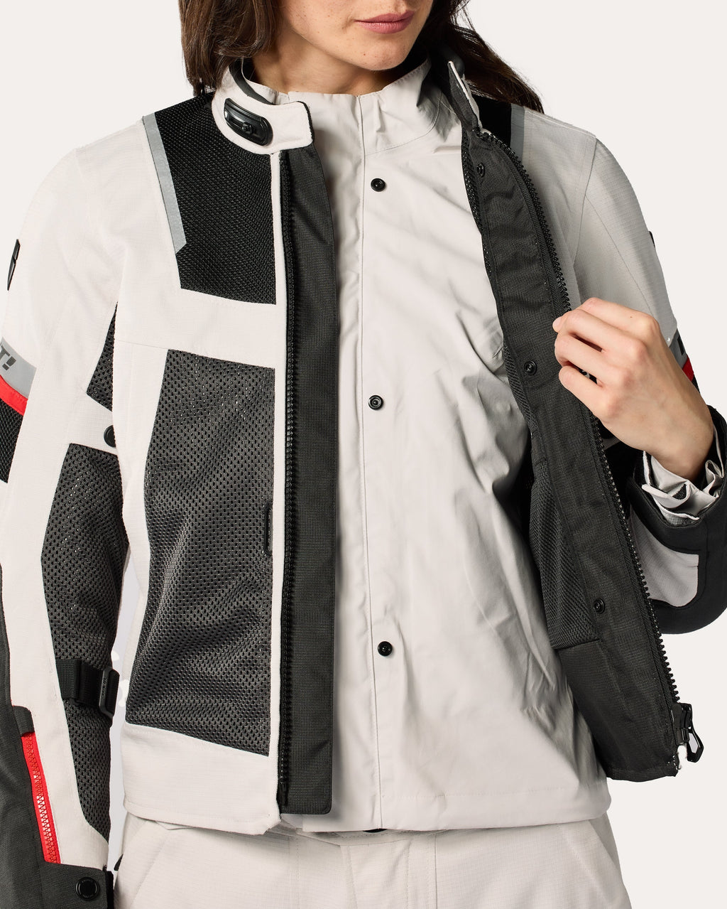 Jacket Tornado 4 H2O Ladies | Black-Anthracite - Detail