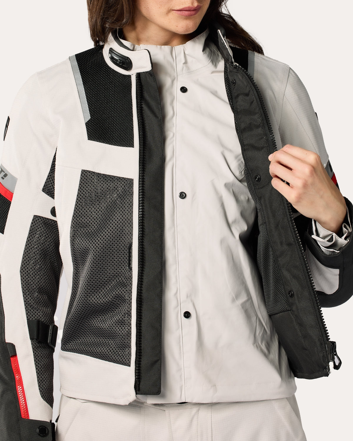 Jacket Tornado 4 H2O Ladies | Black-Anthracite - Detail