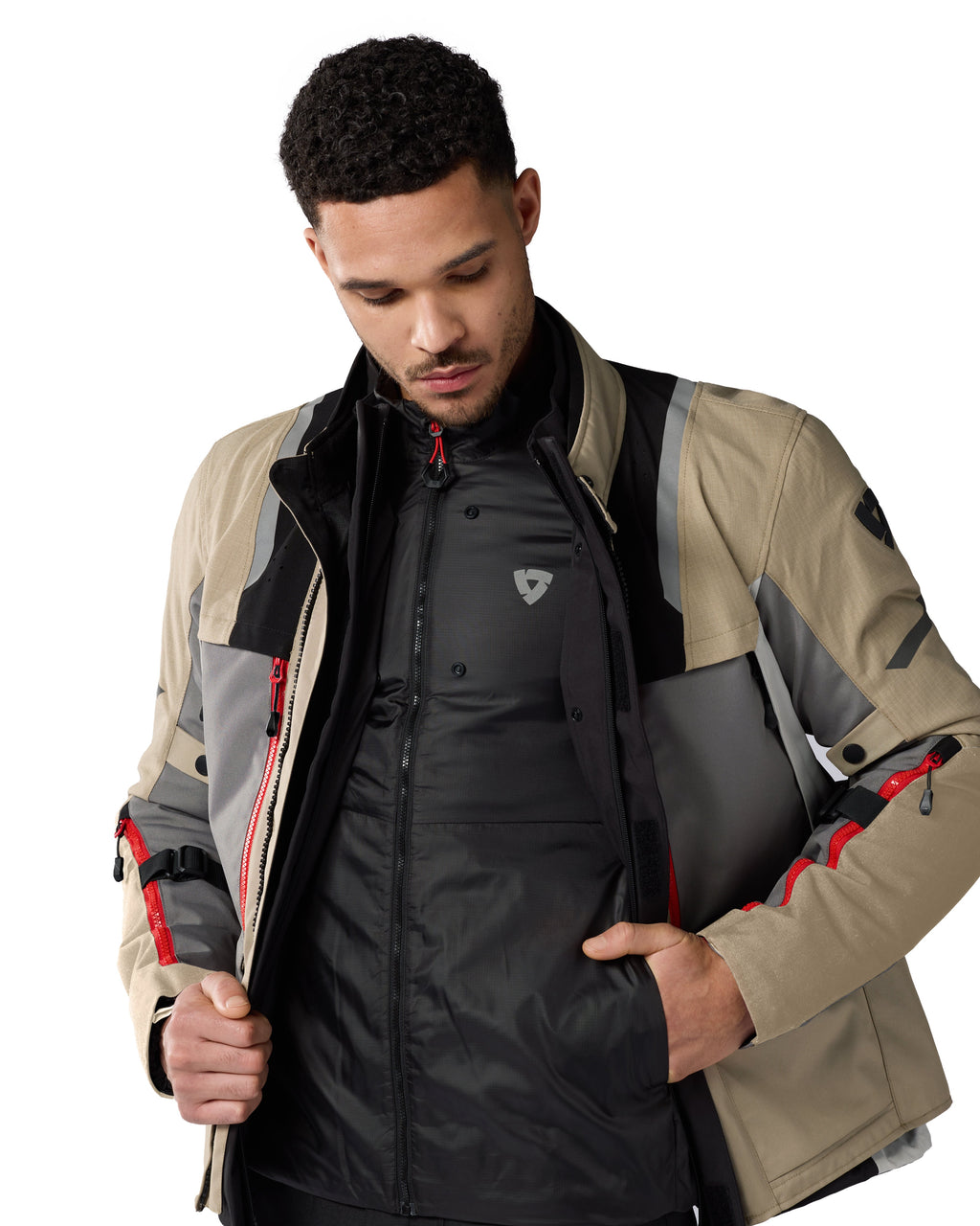 Jacket Offtrack 2 H2O | Sand-Blue - Detail